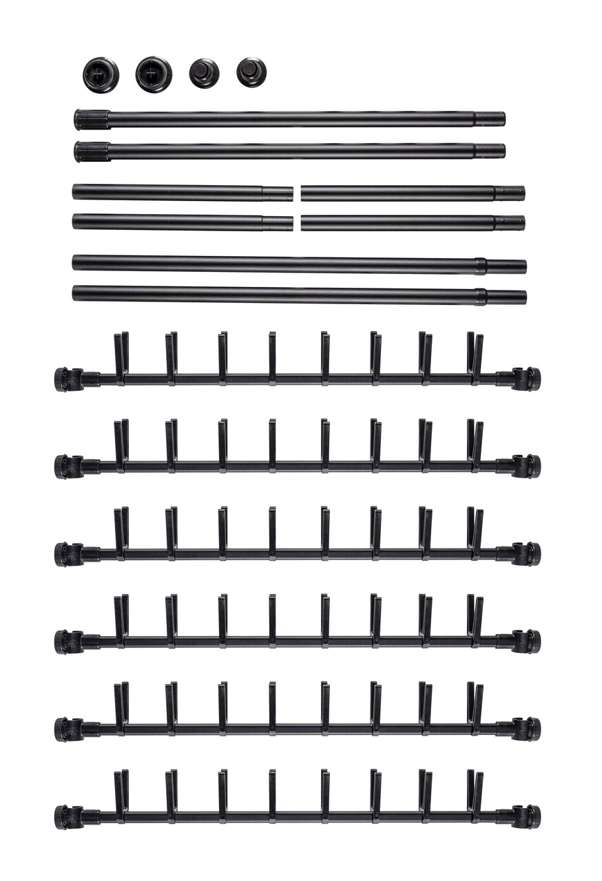 Suport extensibil pentru incaltaminte, Wenko, Herkules Pull-out Shelf, 48 perechi, inox/plastic/polipropilena, negru - 1 | YEO