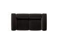 Canapea 2 locuri, Bergamo, Cosmopolitan Design, 224x108x70 cm, tesatura structurata, negru