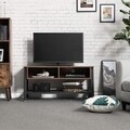 Comoda TV Mesh, Vasagle, 100 x 40 x 50 cm, PAL/otel, maro rustic