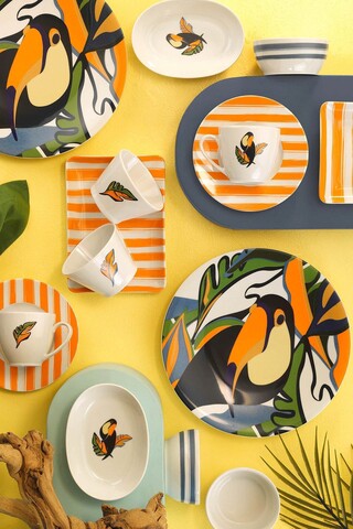 Serviciu de masa breakfast 32 piese ZG32KH60012023, Kutahya Porselen, portelan, multicolor Kutahya Porselen
