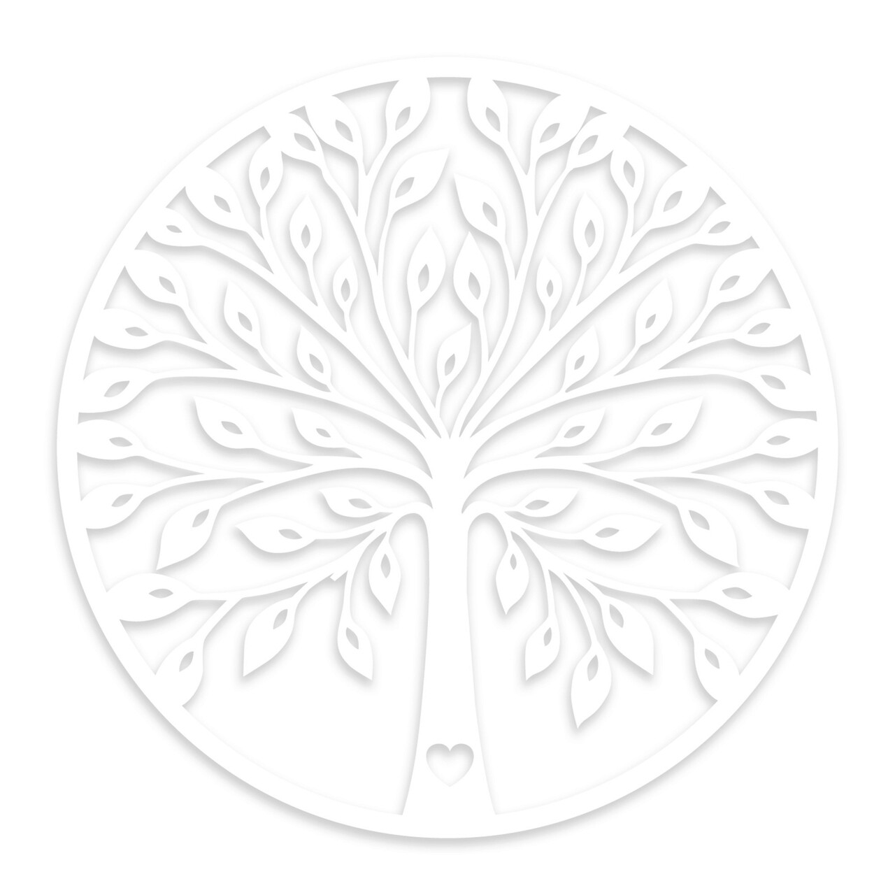 Decoratiune de perete, Ağaç 4, Lemn, Dimensiune: 58 x 58 cm, Alb - 1 | YEO