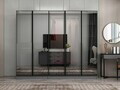 Dulap pentru haine, Hanah Home, Nisa, 225x210x52 cm, Antracit