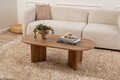 Masuta de cafea, Nordure, Oval, 120x60x40 cm, MDF , Maro