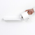 Suport hartie igienica cu raft depozitare, Brabantia, MindSet, 42x9x4.5 cm, otel, Alb