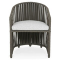 Set mobilier gradina/terasa Milano, 5 piese, aluminiu/poliester, gri/alb