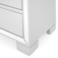 Comoda inalta, Opera, 79 x 40 x 116 cm, mdf/oglinda, alb mat