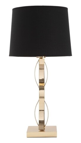 Lampa de masa cordy, mauro ferretti, 1 x e27, 40w, Ø 30x59 cm, negru/auriu
