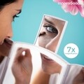 Oglinda LED pliabila 3 in 1 cu organizator de cosmetice, Panomir InnovaGoods, 38.5x33.5x29 cm