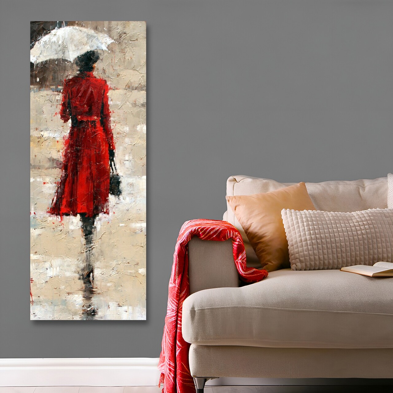 Tablou decorativ, KNV4436_3080 (30 x 80), Canvas, Canvas imprimat, Multicolor