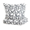 Lenjerie de pat Floral Hamptons, Homla, 160x200 cm, bumbac, alb/negru