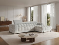 Coltar extensibil dreapta 3 locuri ELTAP, RT-03ROY, Felro, 285x181x93 cm, lemn/poliester, gri deschis
