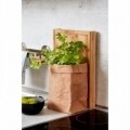 Tocator cu tava integrata Bruno, Wenko, 25 x 35 x 4 cm, bambus/polipropilena, natur/alb