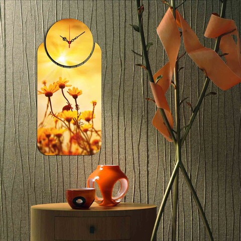 Set ceas si tablou decorativ, yms-19, mdf , dimensiune: 68 x 32 cm, multicolor