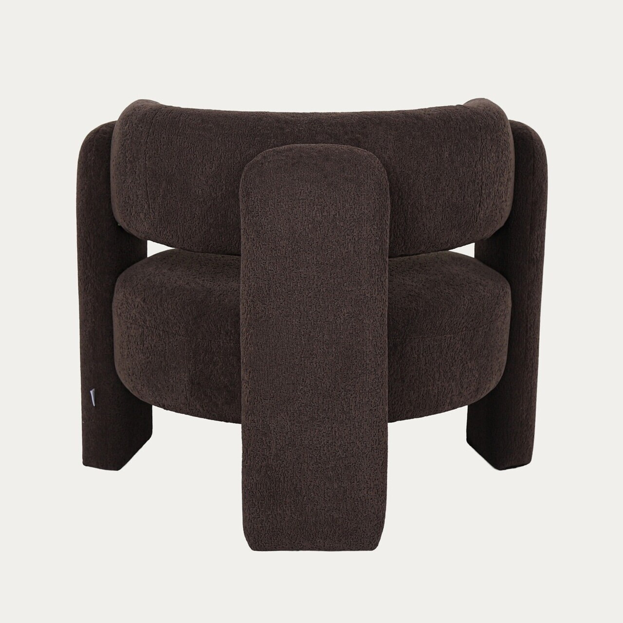 Fotoliu Arviano, Homla, 85x80x70 cm, MDF/poliester, maro inchis — imaginea 3