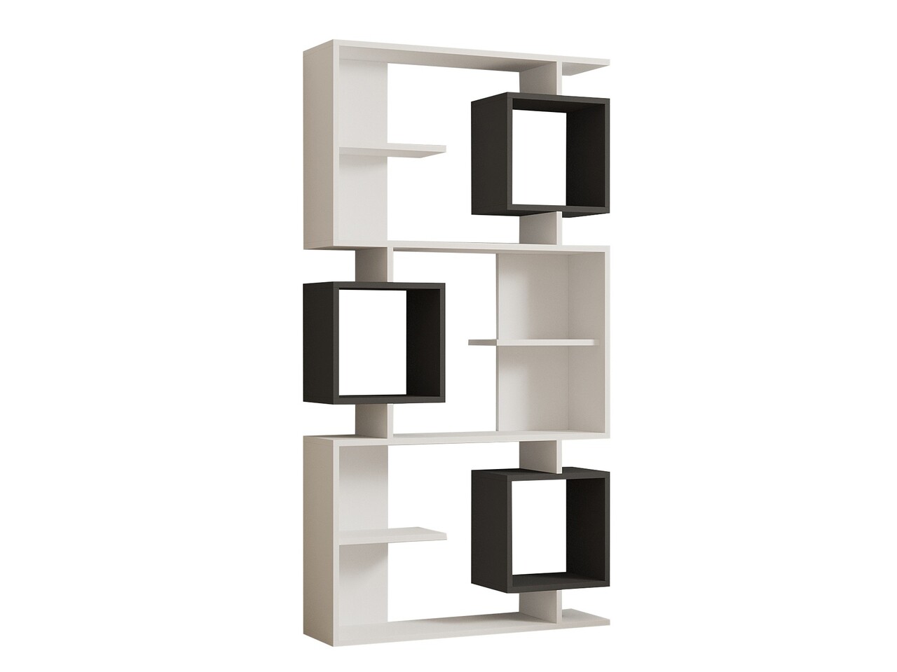 Corp biblioteca, Hanah Home, Icardi, 90x171.9x24.6 cm, Alb / Antracit - view 4