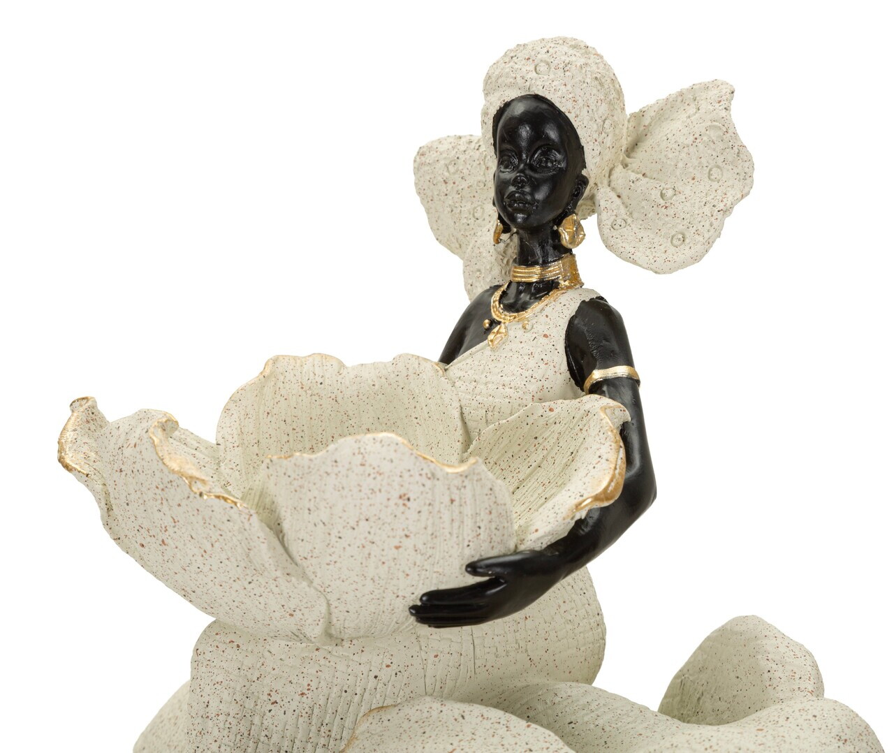 Statueta / figurina decorativa, Mauro Ferretti, African Woman on Elephant, 29x13x29 cm, polirasina, nisip - view 5