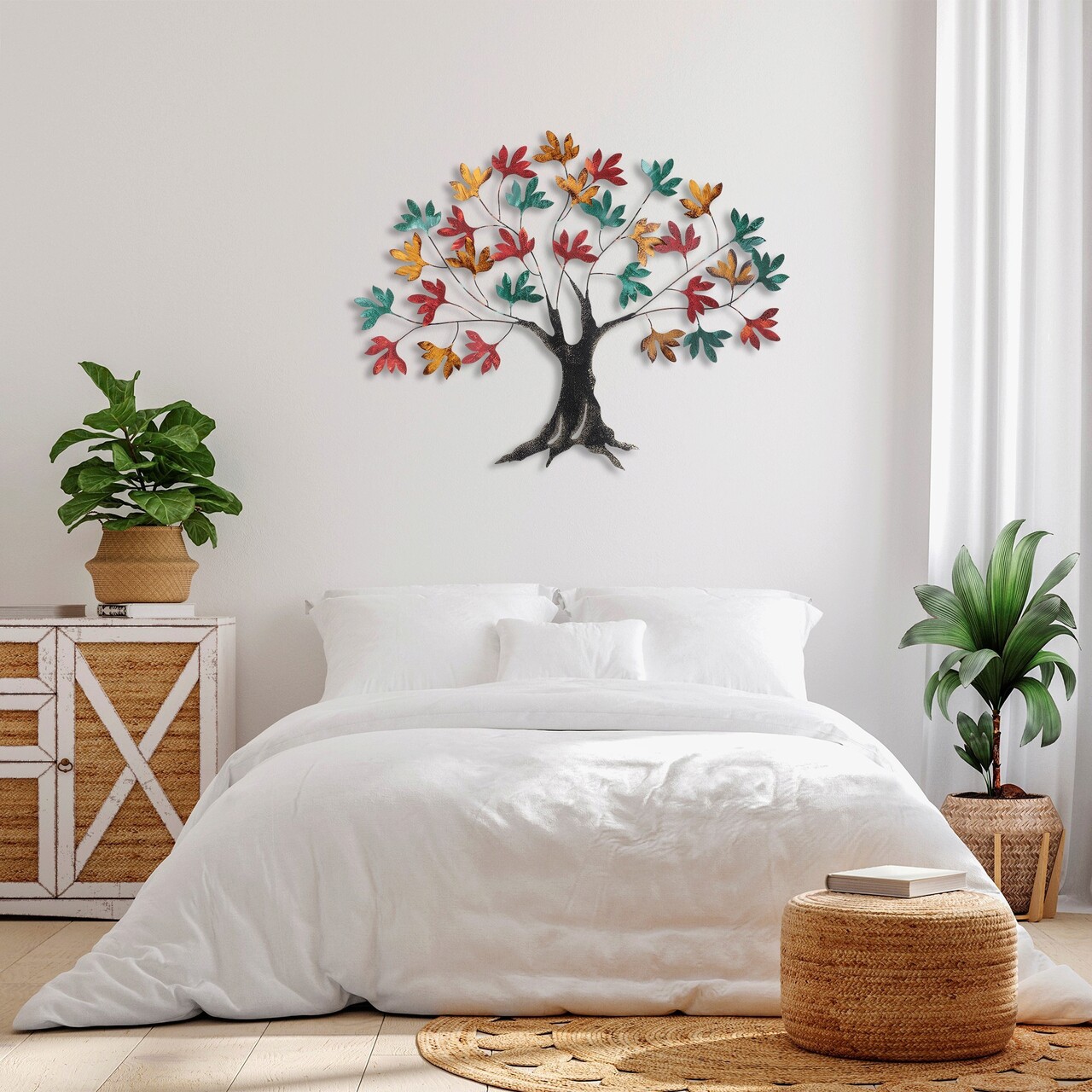Decoratiune de perete, Yggdrasil, Metal, Dimensiune: 115 x 94 x 4 cm, Multicolor - 2 | YEO