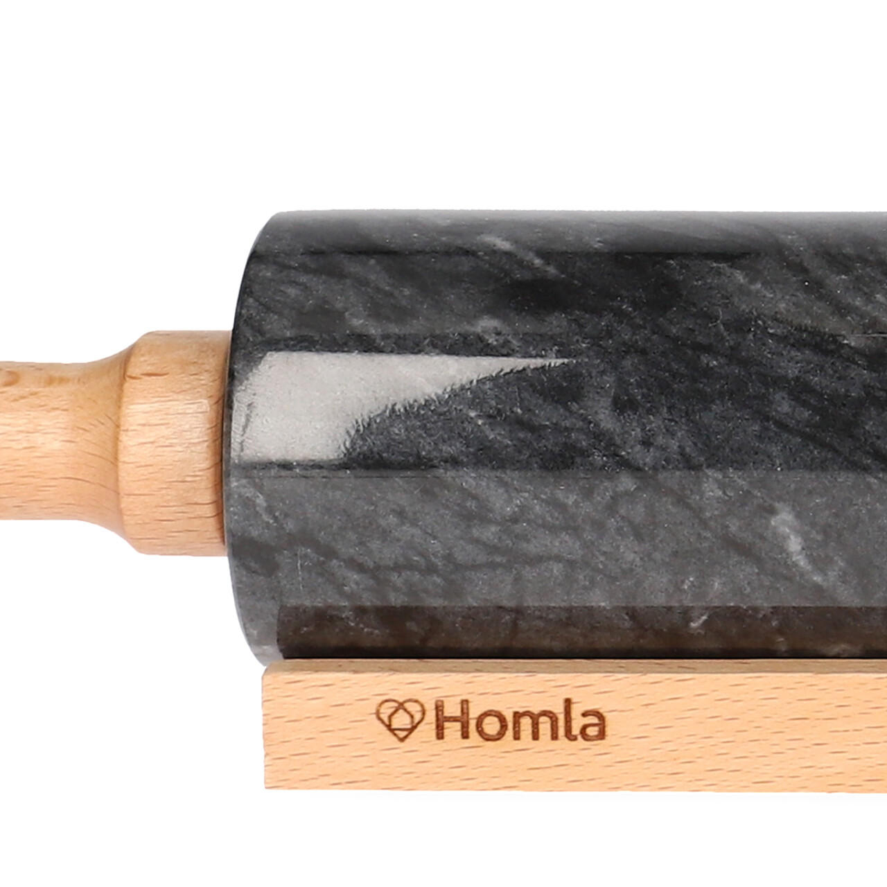 Sucitor Marble, Homla, 45 cm, marmura/lemn, negru/natur