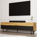 Comoda TV, Inarch, Sign, Negru / Stejar