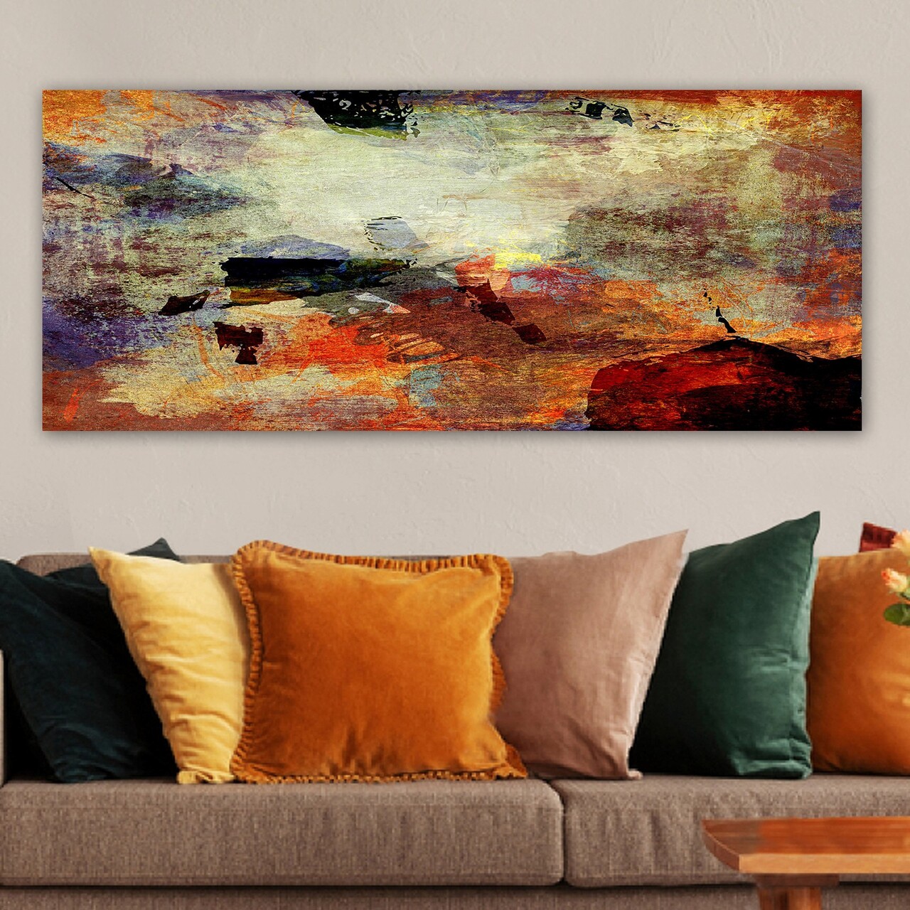 Tablou decorativ YTY79208944_50120 Cadru: 100% LEMN (grosime: 3 cm) Multicolor