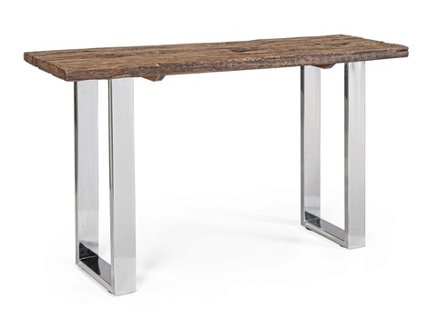 Consola winchester, bizzotto, 130 x 40 x 76 cm, lemn reciclat/inox