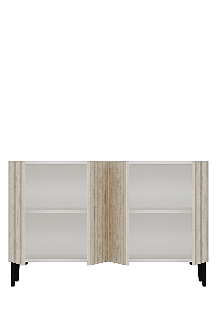 Consola, Hanah Home, Zeynep 120, 120x79x32 cm, Alb / Travertin - view 6