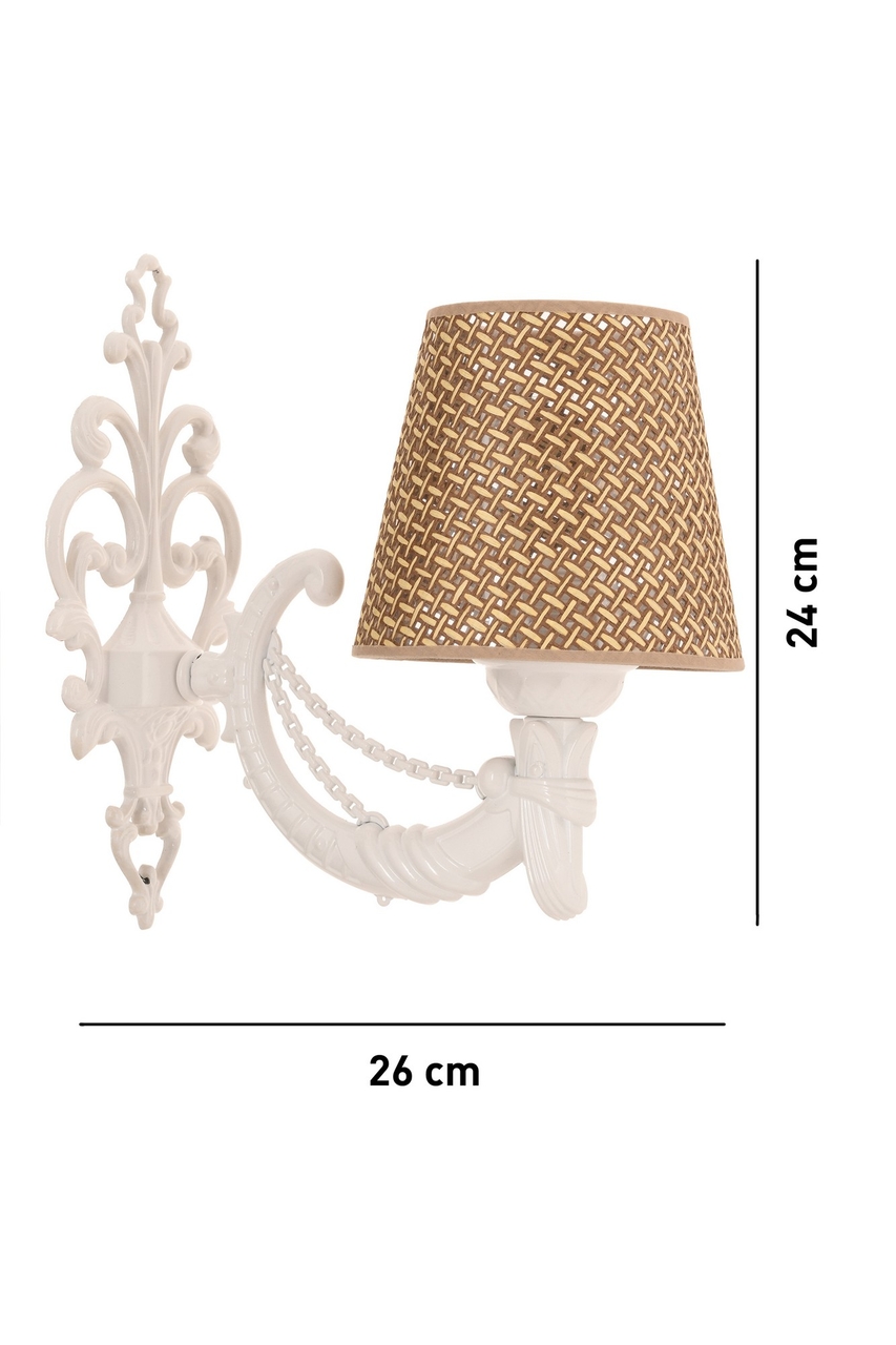 Aplica de perete, Opviq, 390FLH2351, Natural/Alb - view 4