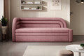 Canapea extensibila brat stanga 3 locuri, ELTAP, Fabillo, 223x86x80 cm, lemn/poliester, roz