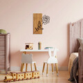 Decoratiune de perete, Rose Love, Lemn/metal, Dimensiune: 47 x 58 cm, Nuc / Negru