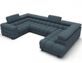 Coltar extensibil dreapta 3 locuri ELTAP, RT-40JAF, Fectory, 346x205x93 cm, lemn/poliester, albastru
