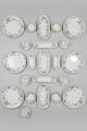 Set de mic dejun, Hermia, 208PEK1132, Portelan, Platou cu măsline: 25 cm (2 bucăți), Alb/Maro
