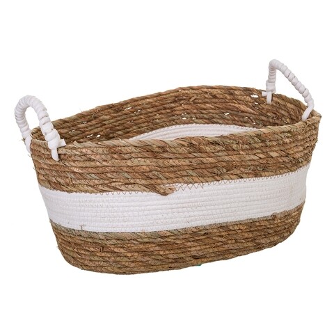 Cos pentru depozitare, Creaciones Meng, 47x35x20 cm, stuf/hartie impletita, natural