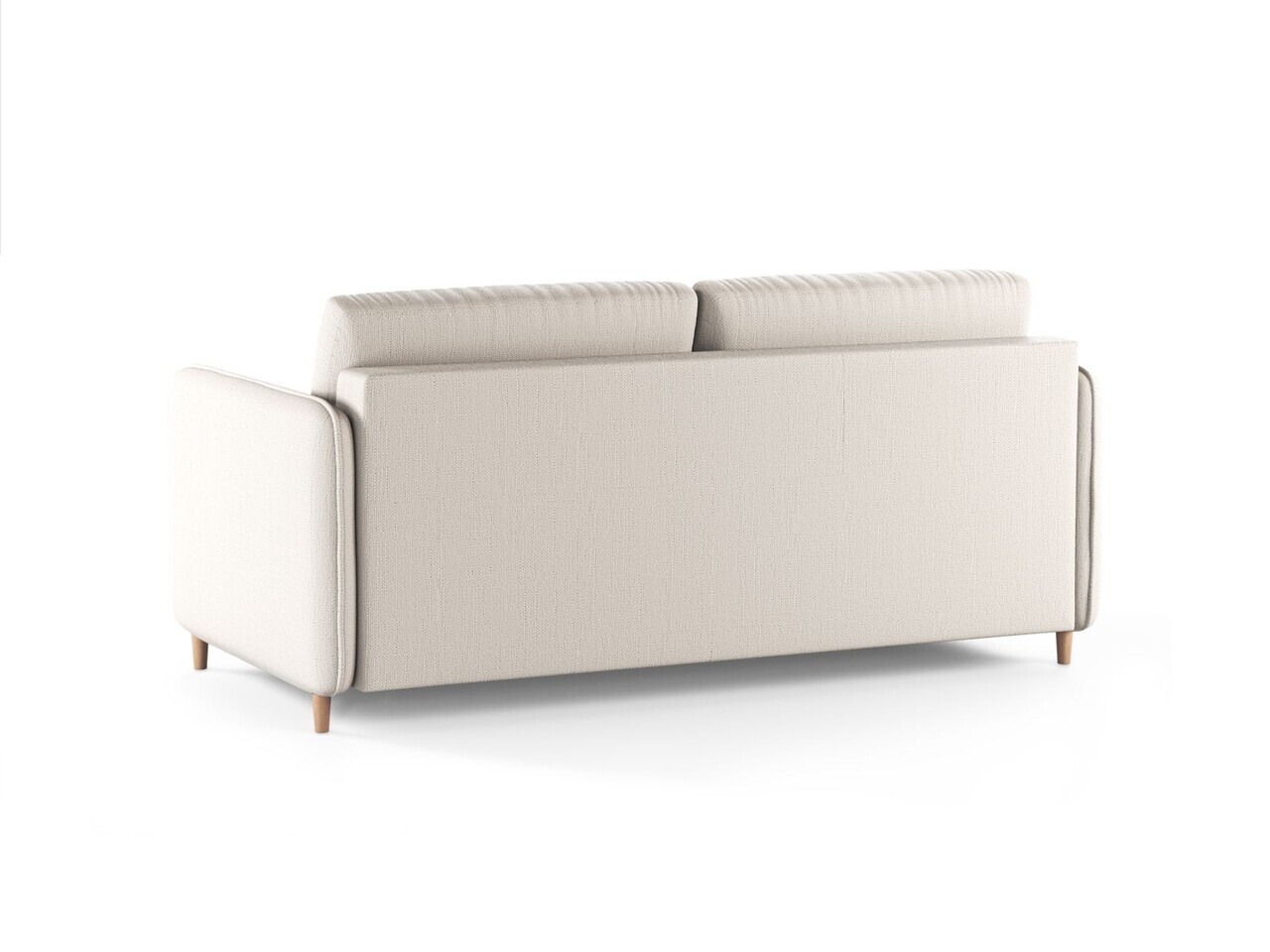 Canapea extensibila 3 locuri, Simo, Micadoni Home, 184x102x95 cm, tesatura structurata, alb — imaginea 5