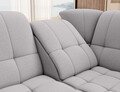 Coltar extensibil dreapta 3 locuri ELTAP, RT-04GO, Sado, 272x192x95 cm, lemn/poliester, gri deschis