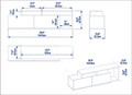 Comoda TV, Decorotika, Nexera, 149.8x42.9x35.3 cm, Nuc negru