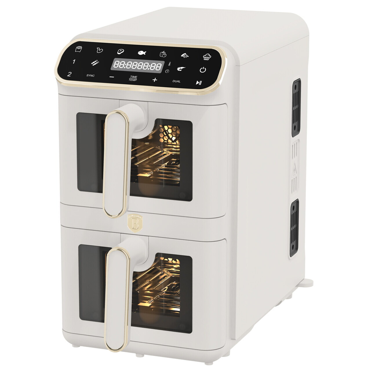 Friteuza dubla cu aer cald Berlinger Haus, Sahara, 2460W, 5.5+5.5 L, crem mat - imagine 7