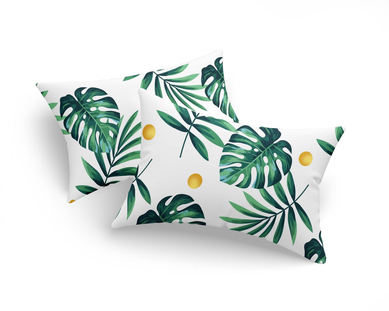Set 2 fete de perna, Monstera - Green, Eponj Home, 65% bumbac/35% poliester