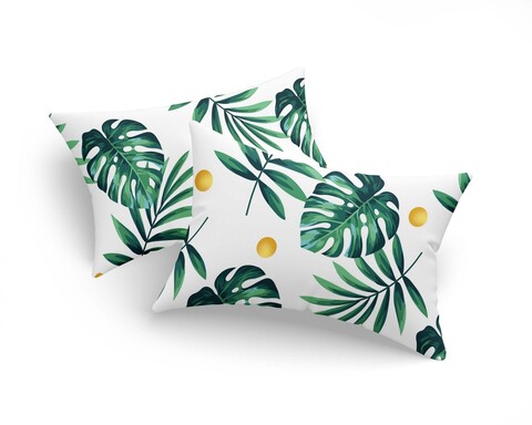 Set 2 fete de perna, Monstera - Green, Eponj Home, 65% bumbac/35% poliester