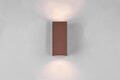 Aplica de perete pentru exterior Roya, TRIO, 6.9x15 cm, 35W, 2x GU10, aluminiu, maro