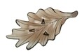 Bol decorativ, Leaf Light Brown, Mauro Ferretti, 46x24x13 cm, sticla reciclata
