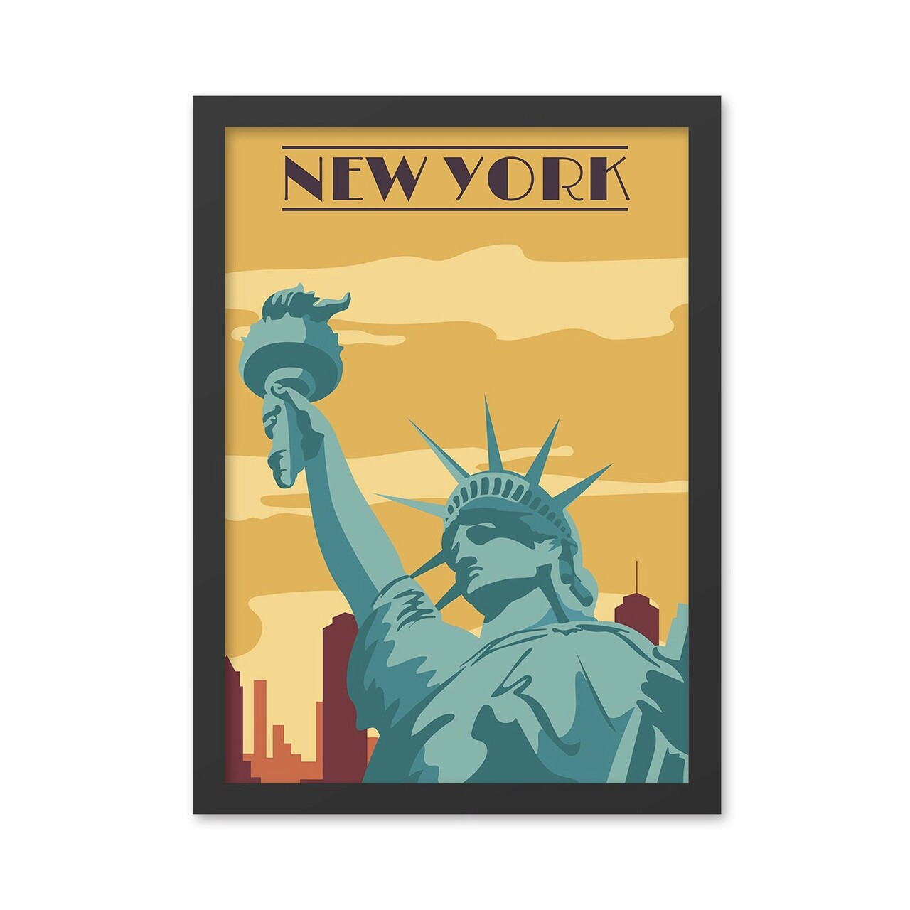 Tablou decorativ, New York (40 x 55), MDF , Polistiren, Multicolor