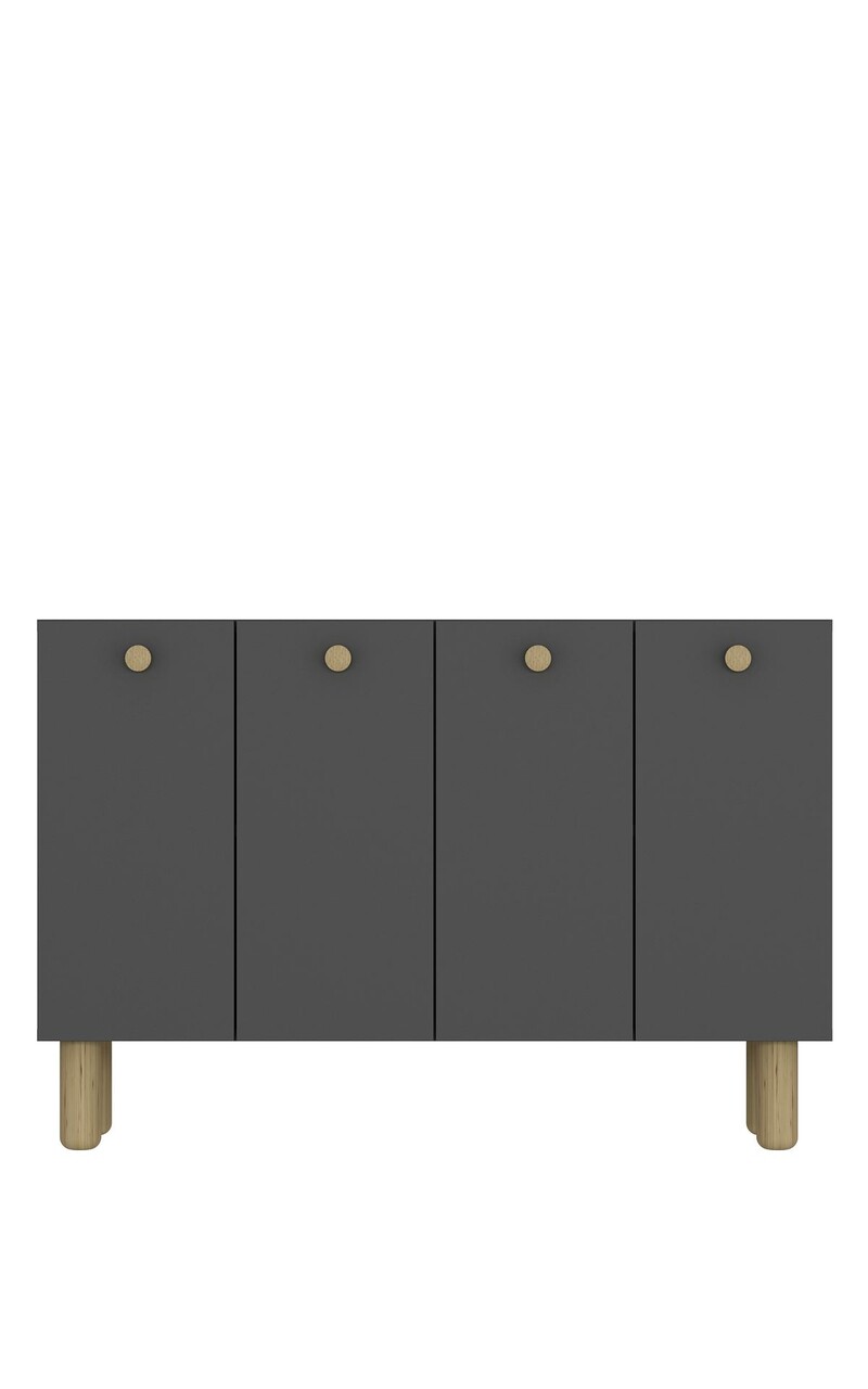 Consola, Hanah Home, Ilay Bohem, 120x80x29.6 cm, PAL , Stejar antracit / safir - view 3