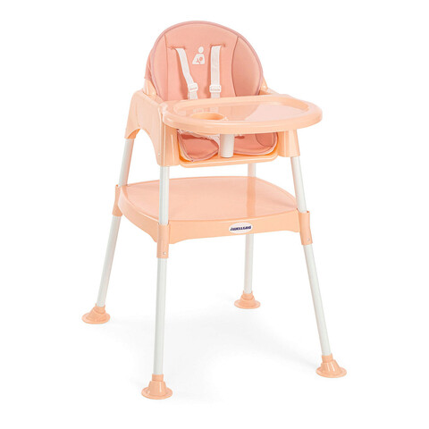 Scaun de masa pentru bebelusi, 3in1, 86×55 cm, Plastic, Roz somon mezoni.ro