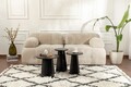 Set masute 3 piese, Nordure, Lume, PAL, Negru