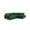 Coltar extensibil dreapta 4 locuri ELTAP, RT-35LO, Noble, 255x201x100 cm, lemn/poliester, verde inchis