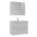 Set Dulap de Baie cu Chiuvetă și Oglindă (2 Piese), Hanah Home, Nuvola 80 v2, Casmir