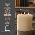 Lumanare cu LED, Beper, 15x18 cm, alb