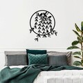 Decoratiune de perete, Bird Nest, Metal, Latime: 56 cm / Inaltime: 56 cm, Multicolor