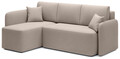 Coltar extensibil stanga 3 locuri ELTAP, Hadson, 206x150x89 cm, lemn/poliester, bej inchis
