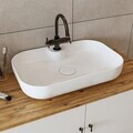 Set Dulap de Baie cu Chiuvetă și Oglindă (2 Piese), Hanah Home, 2393, MDF-LAM, Alb mat